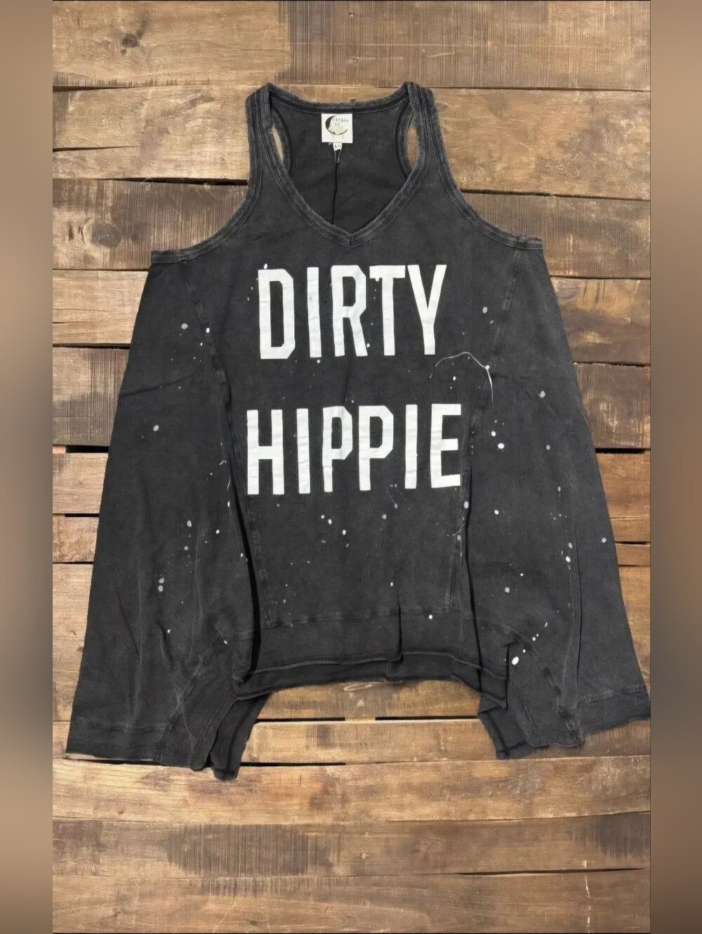#1738 Jaded Gypsy Beyond The Moon Tank - Dirty Hippee Vintage Midnight